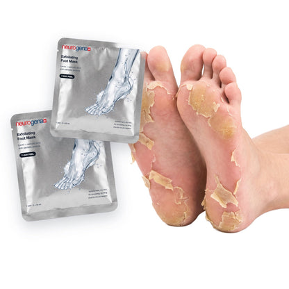 Neurogena exfoliating foot mask sachets with feet shedding thick old callus