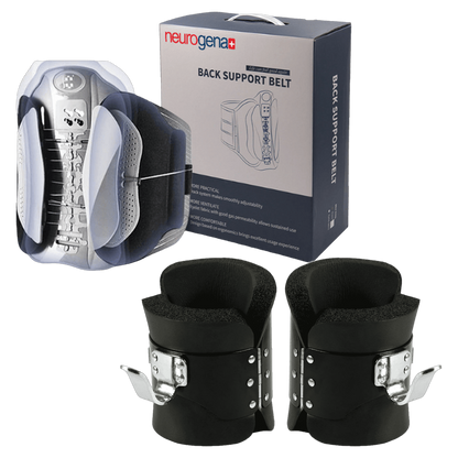 GravityBoots with Neurogena back support belt, cut out