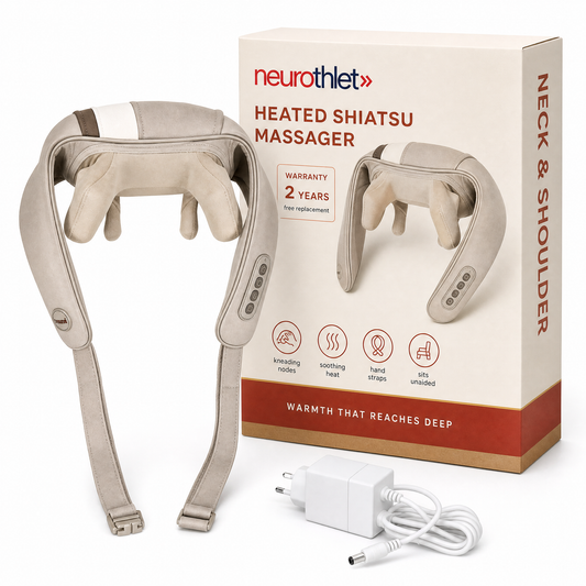 Neurothlet heated neck and shoulder massager with its box and mains adapter