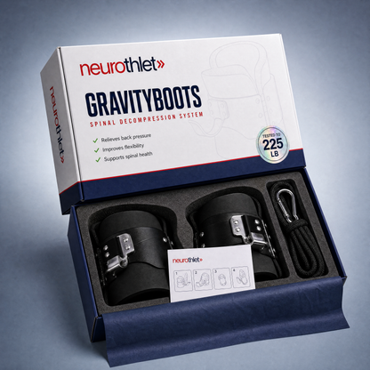What's in the box — GravityBoots, assist rope and quick-start card in the tray